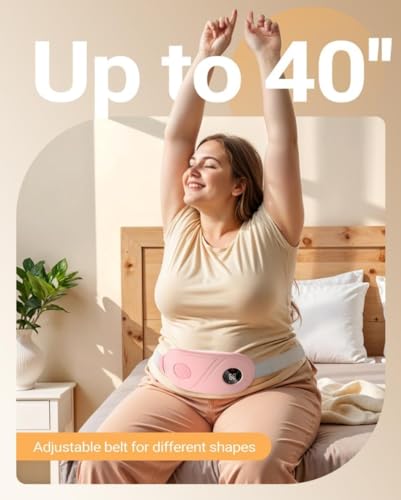 BRONTIX Period Cramp Relief Massager With 6 Modes Heating Pad For Back Pain, Crampfree-Period Cramp Relief Heater And Massager, Works As Periods Pain Relief Products, Rose|B0CHYJJHDZ