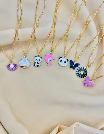Combo Of 8 Celestial Duo: Korean Charms Necklace