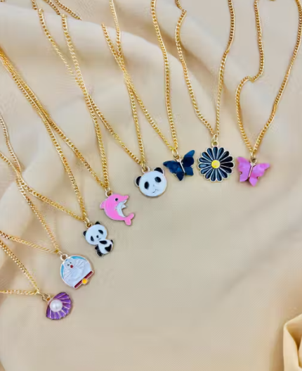 Combo Of 8 Celestial Duo: Korean Charms Necklace