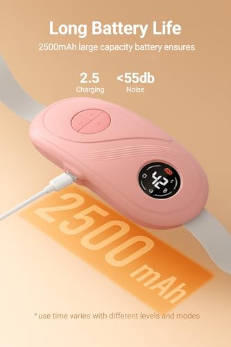 BRONTIX Period Cramp Relief Massager With 6 Modes Heating Pad For Back Pain, Crampfree-Period Cramp Relief Heater And Massager, Works As Periods Pain Relief Products, Rose|B0CHYJJHDZ