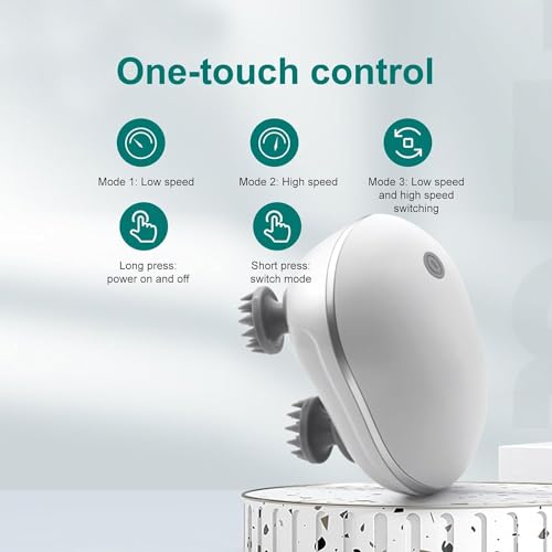 Electric Scalp Massager, Rechargeable Electric Head Kneading Massage, 3 Speed Modes, Handheld Portable Head Scratcher Massage for Hair Growth, Deep Clean & Stress Relax (Multicolor)|B0DXQ2219Z