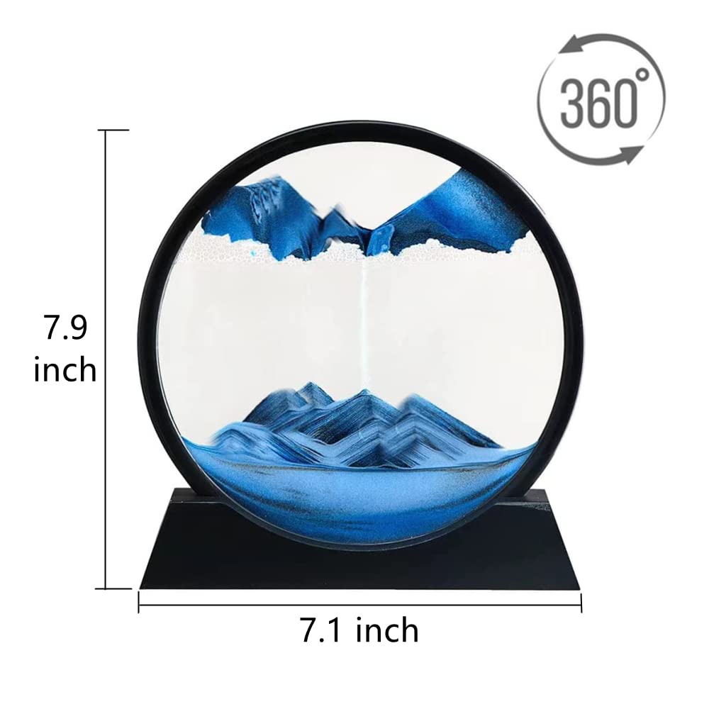 Moving Sand Art Display: Blue, 7" Deep Sea Scene.