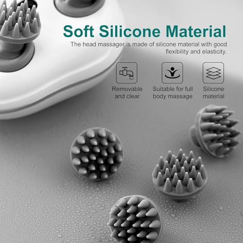 Electric Scalp Massager, Rechargeable Electric Head Kneading Massage, 3 Speed Modes, Handheld Portable Head Scratcher Massage for Hair Growth, Deep Clean & Stress Relax (Multicolor)|B0DXQ2219Z