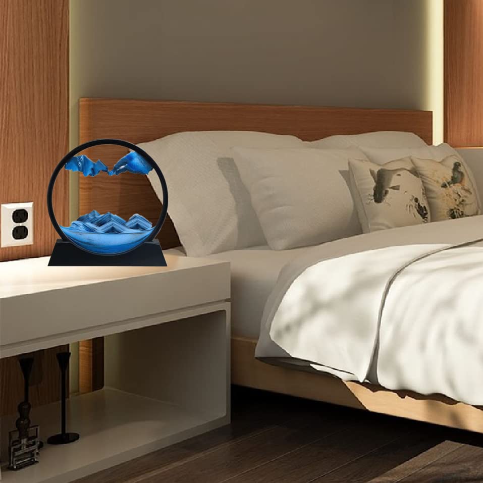 Moving Sand Art Display: Blue, 7" Deep Sea Scene.