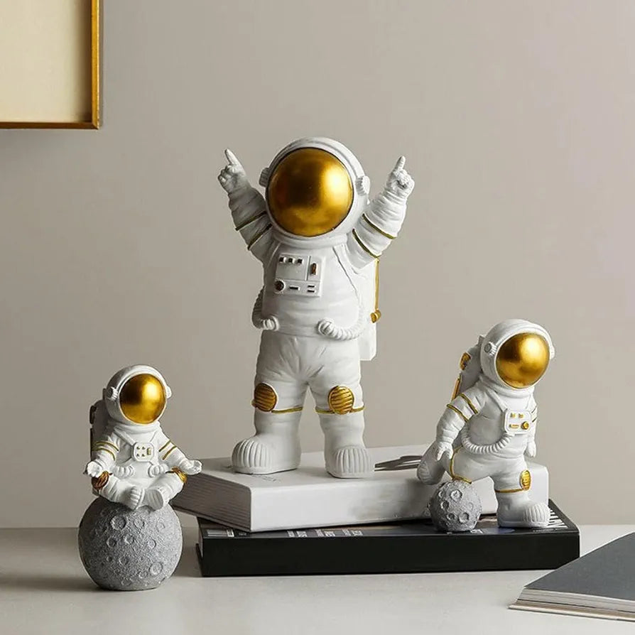 TOG Cute Spaceman Statue Astronaut Sculpture Gifts Hotel Nursery Decor Crafts Silver Kick Ball'|Home & Kitchen| Home Decor| Figurines'