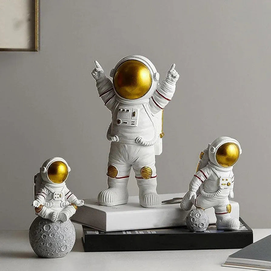 TOG Cute Spaceman Statue Astronaut Sculpture Gifts Hotel Nursery Decor Crafts Silver Kick Ball'|Home & Kitchen| Home Decor| Figurines'