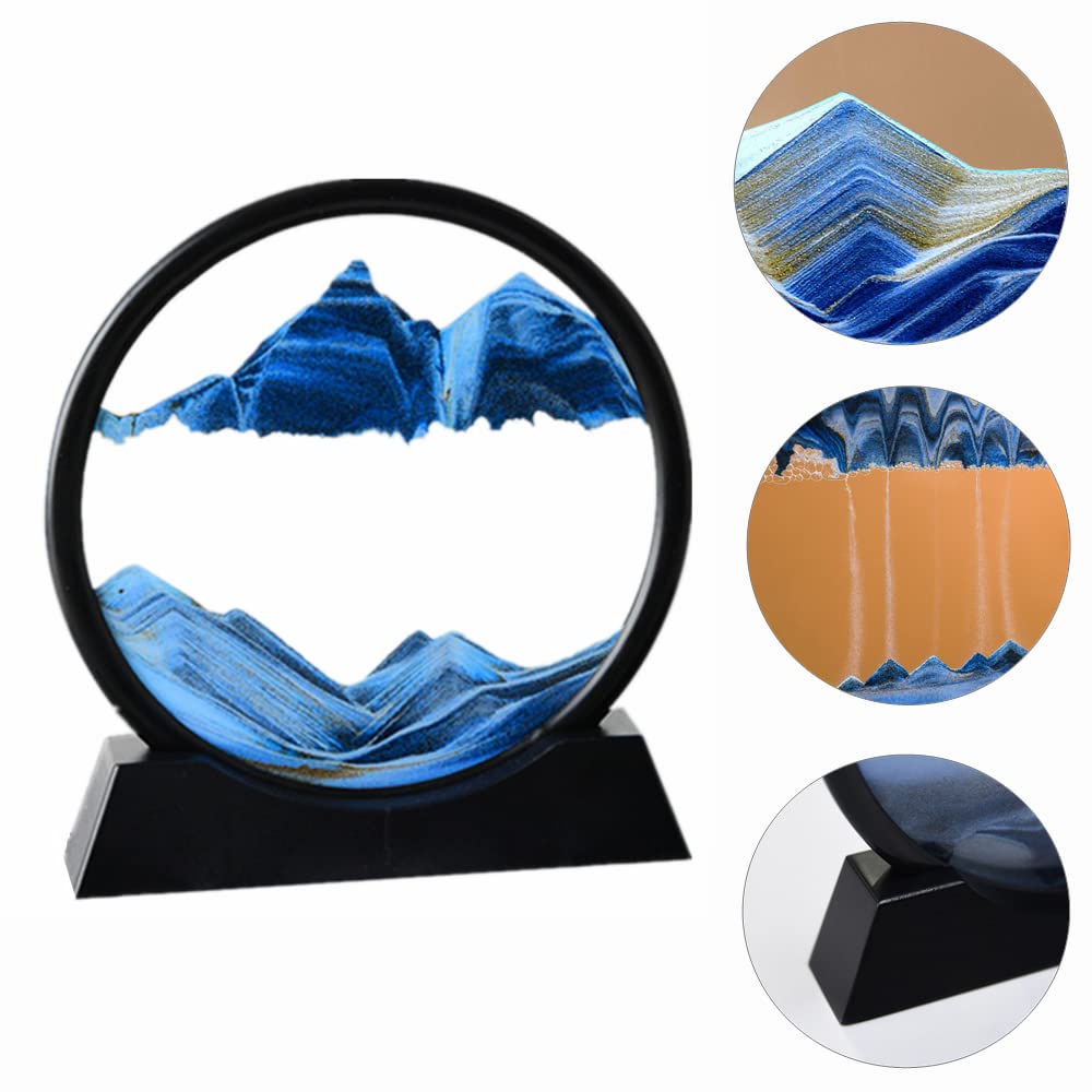 Moving Sand Art Display: Blue, 7" Deep Sea Scene.