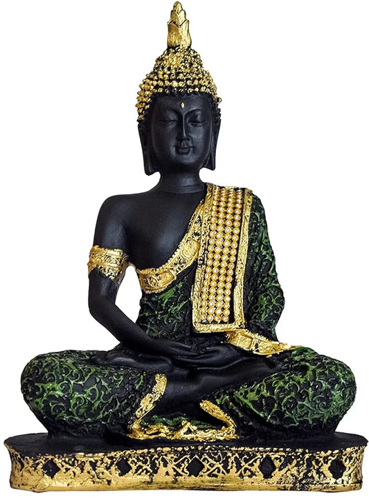 NDiva's Art & Craft Polyresin Sitting Buddha Idol Statue Showpiece for Home Decor 