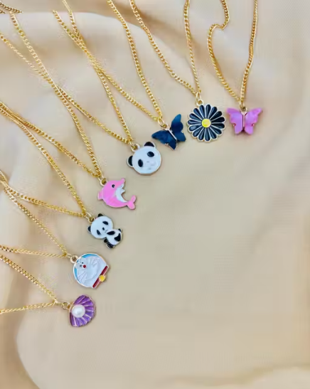 Combo Of 8 Celestial Duo: Korean Charms Necklace