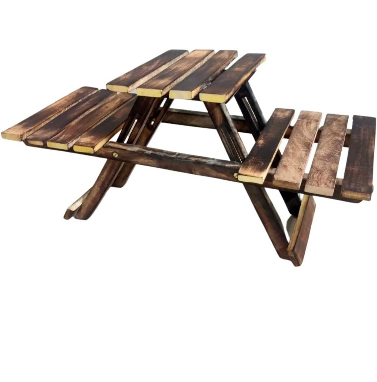 Wooden cave Plant Stands for Indoor Living Room Corner (Wooden Foldable Stand) (3 Decks/Racks)